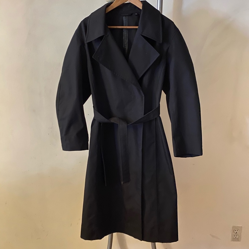 Uniqlo u waterproof trench with hood